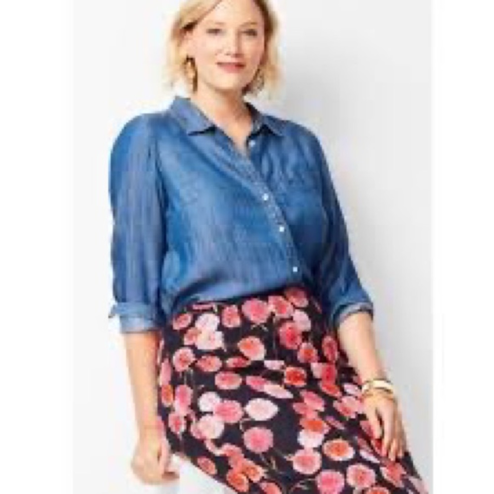 Talbots Floral Pencil Skirt